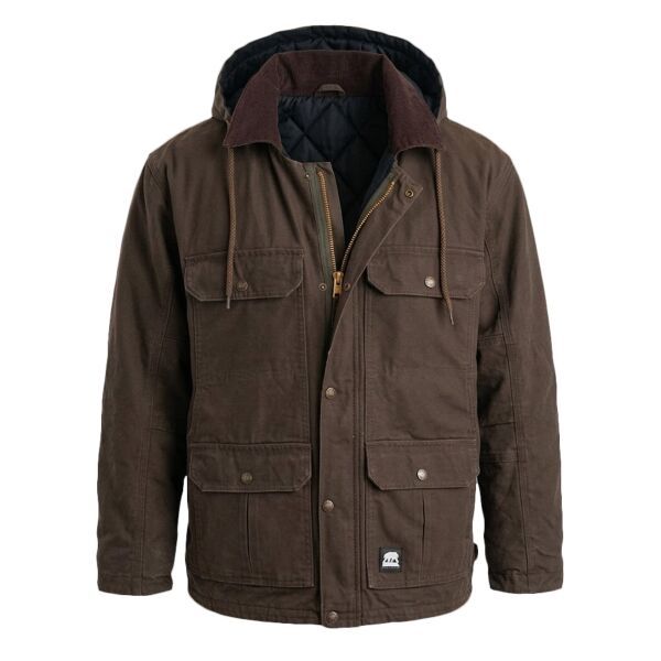 Men's Heartland Washed Duck Zip-Off Hooded Coat Thumbnail