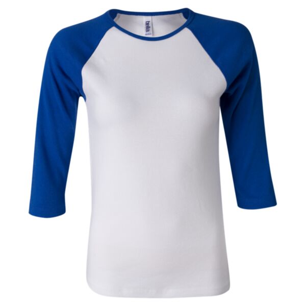 Women’s 1X1 Baby Rib Raglan Three-Quarter Sleeve Tee Thumbnail